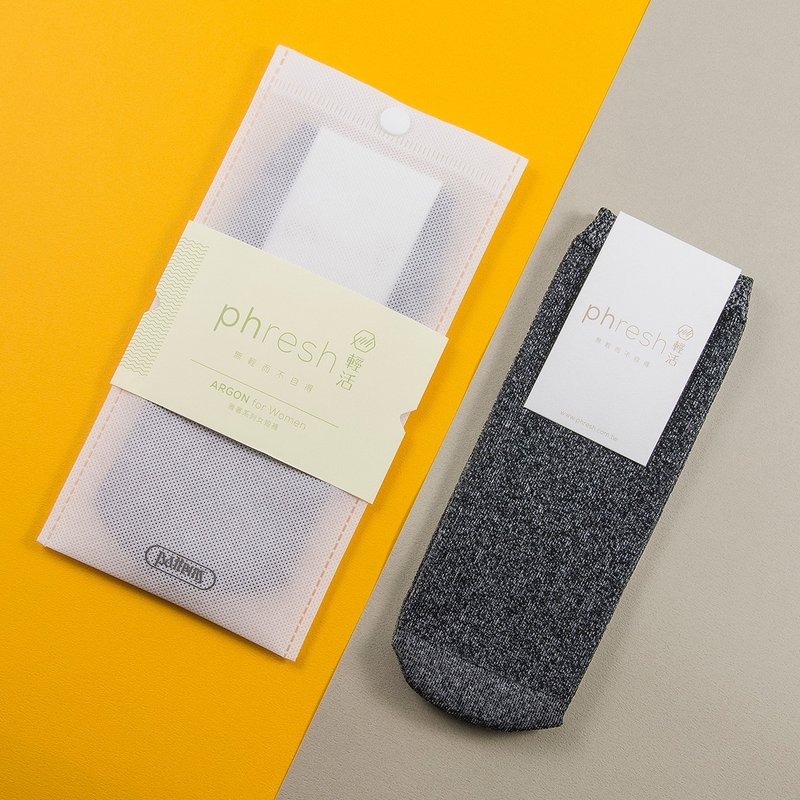 雅着 Argon - 焓温轻暖女短袜 - 墨黑 - 袜子 - 其他材质 黑色