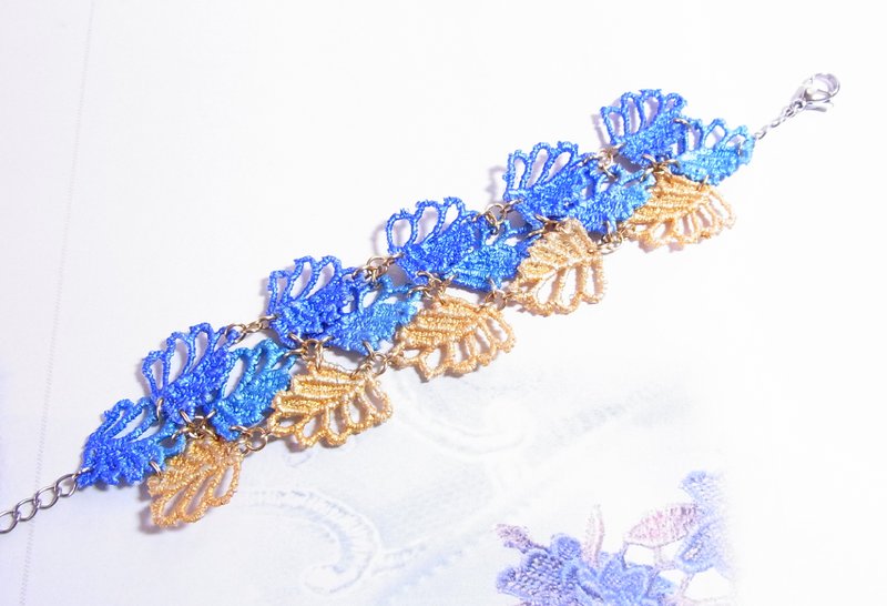 梵谷 水蕾丝绸 蕾丝手链 - 手链/手环 - 绣线 