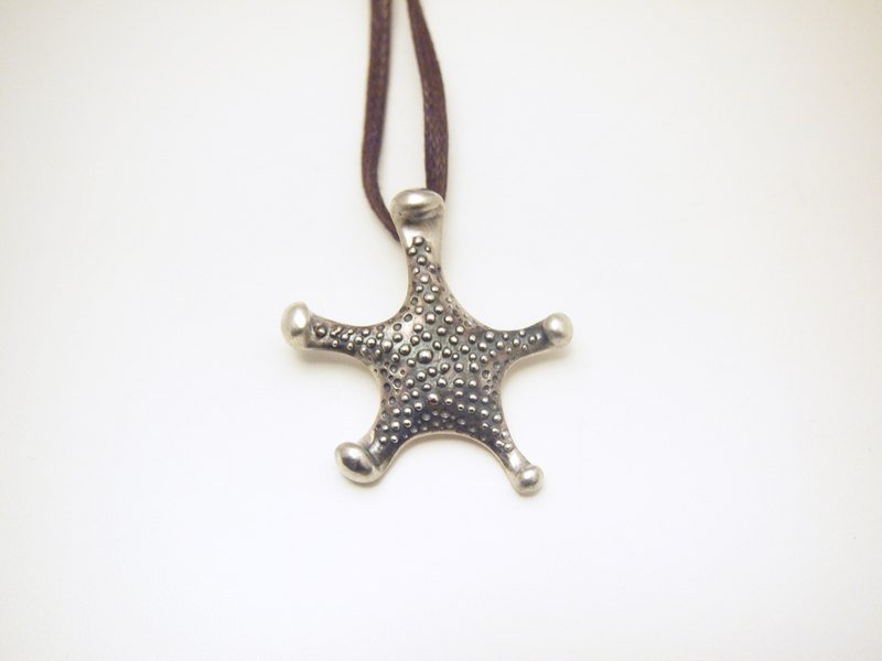 生日 周年 爱情 礼物 手工订作 纯银热带海星项链 - 项链 - 其他金属 灰色