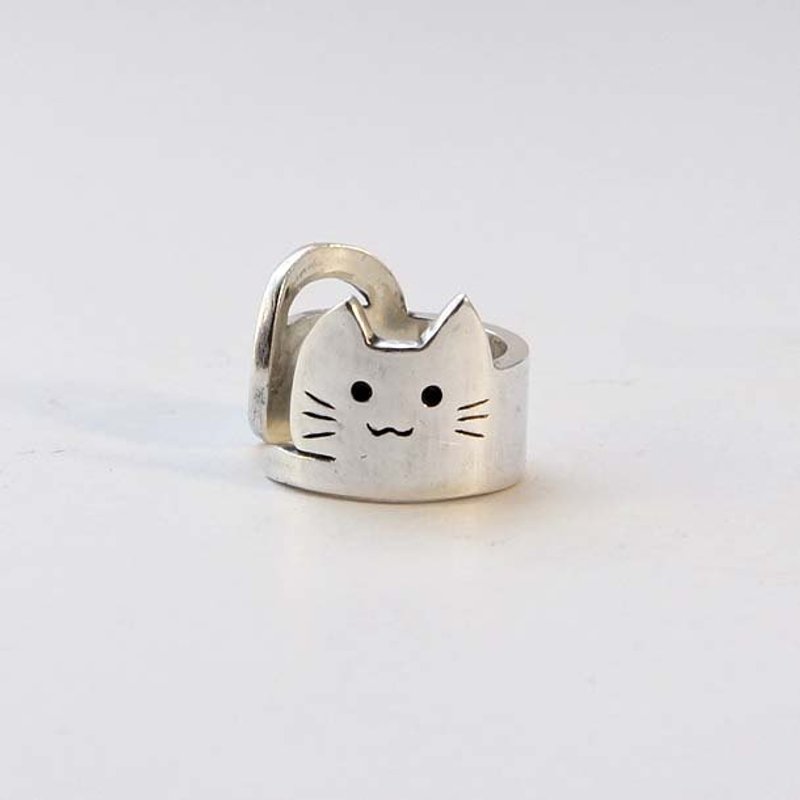 【Cait Sith】慵懒的小萌猫（尾戒） - 戒指 - 其他金属 灰色