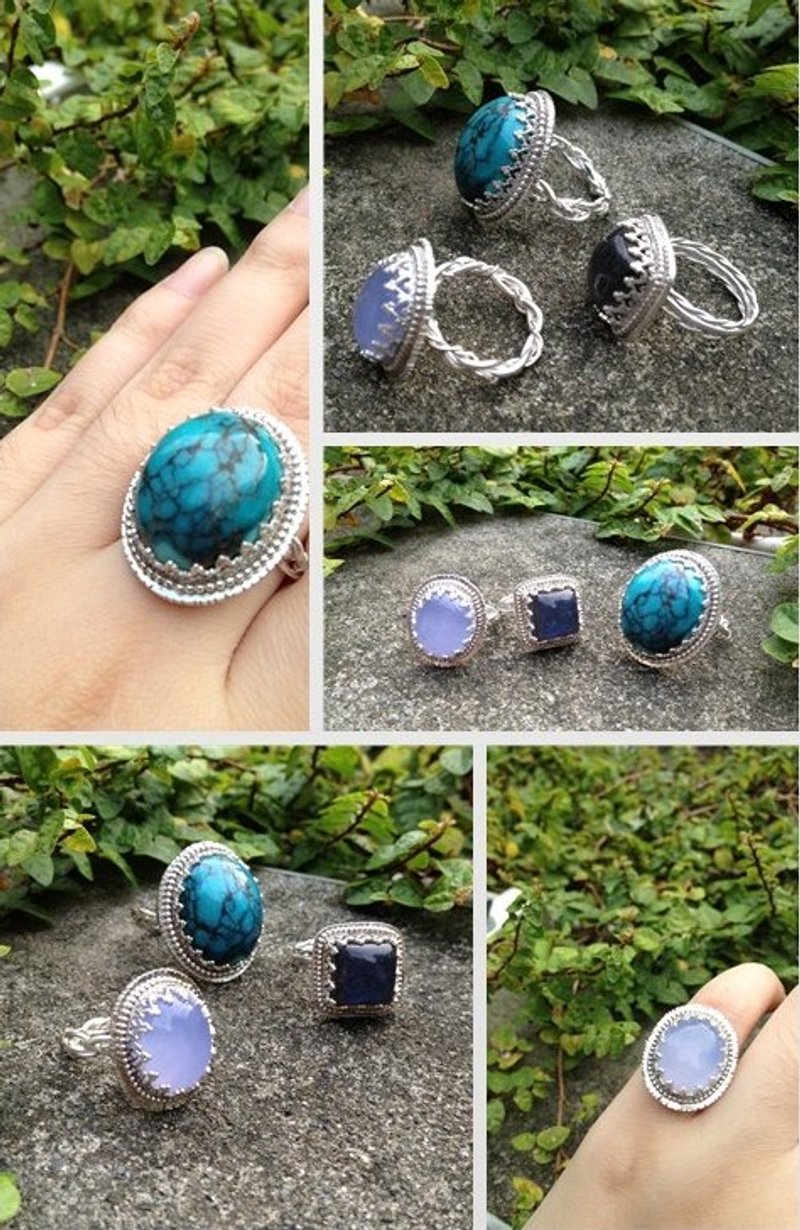 宫廷风华丽蕾丝戒 - 戒指 - 宝石 多色