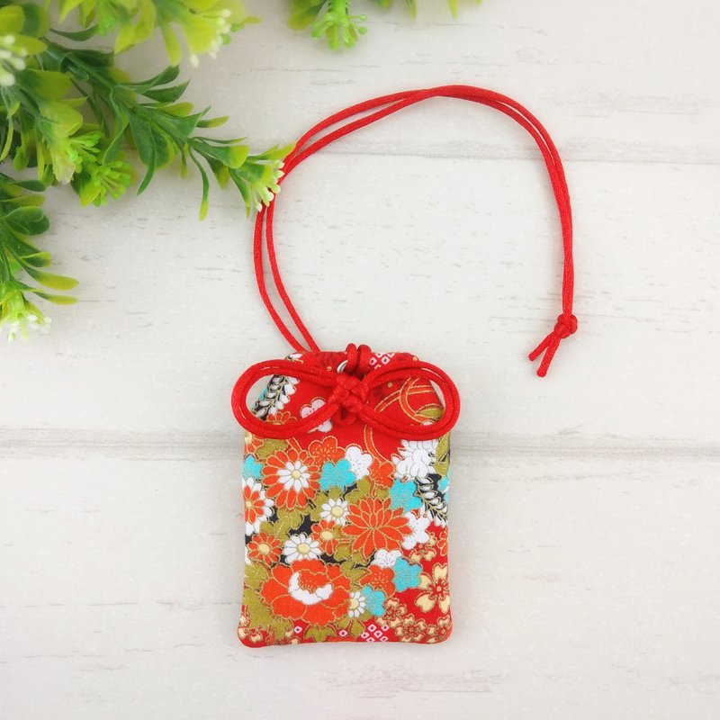 和风系列-3款可选。御守款平安符袋 (可加价40绣名字) - 平安符/符袋 - 棉．麻 红色