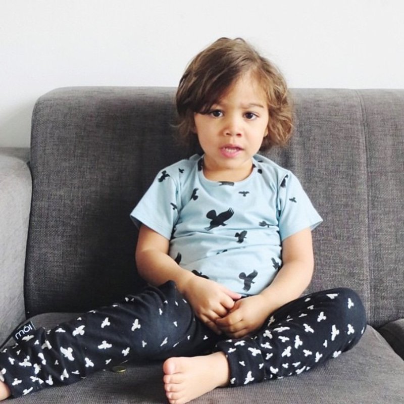 【北欧童装】冰岛有机棉飞鼠裤7岁至8岁零码 黑色 Ba5 - 童装裤 - 棉．麻 黑色