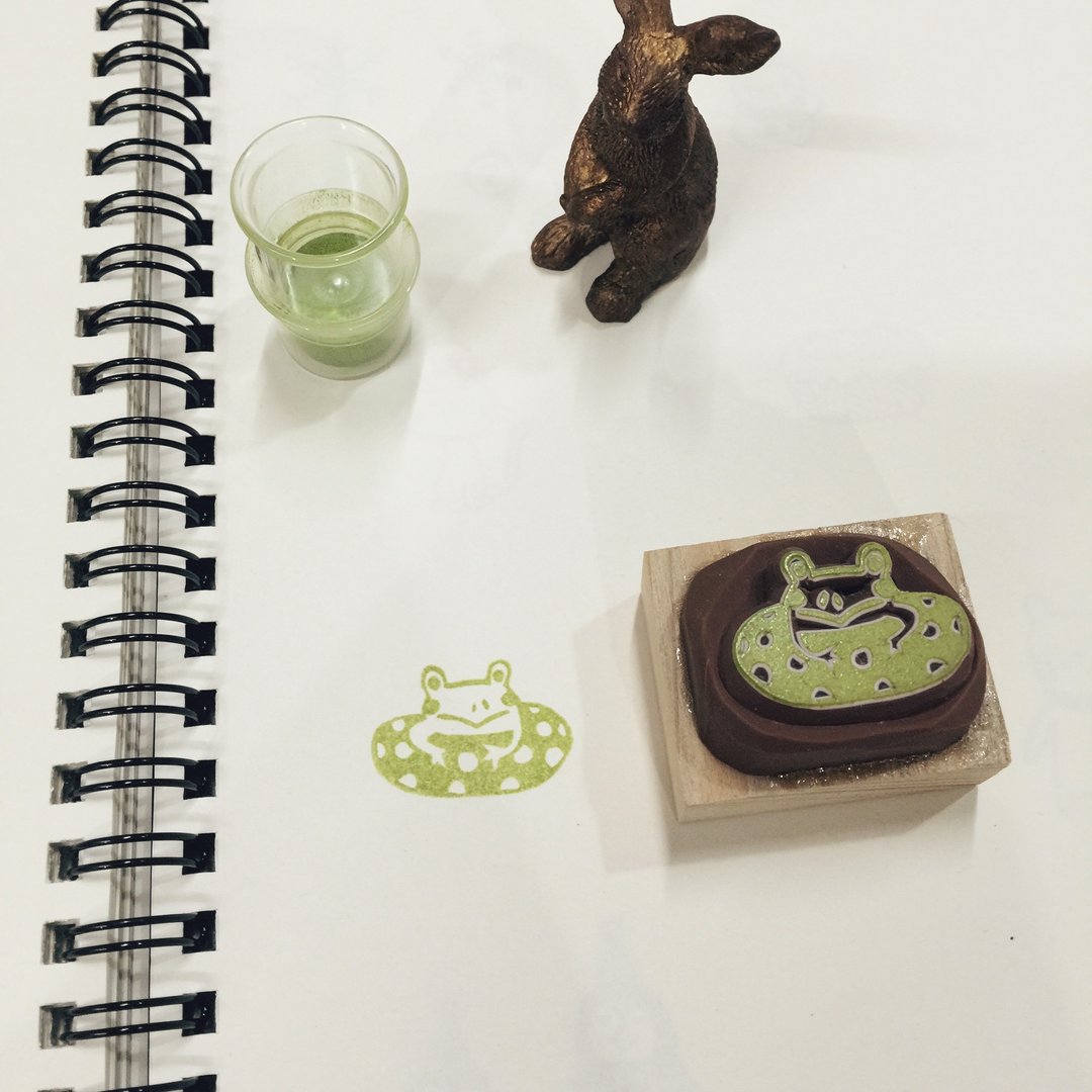 Deerday手刻图章 - 小动物印章 不会游泳的小青蛙 - 印章/印台 - 橡胶 绿色