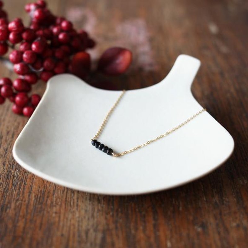 项链 Viaggio [黑色尖晶石] - 项链 - 其他金属 黑色