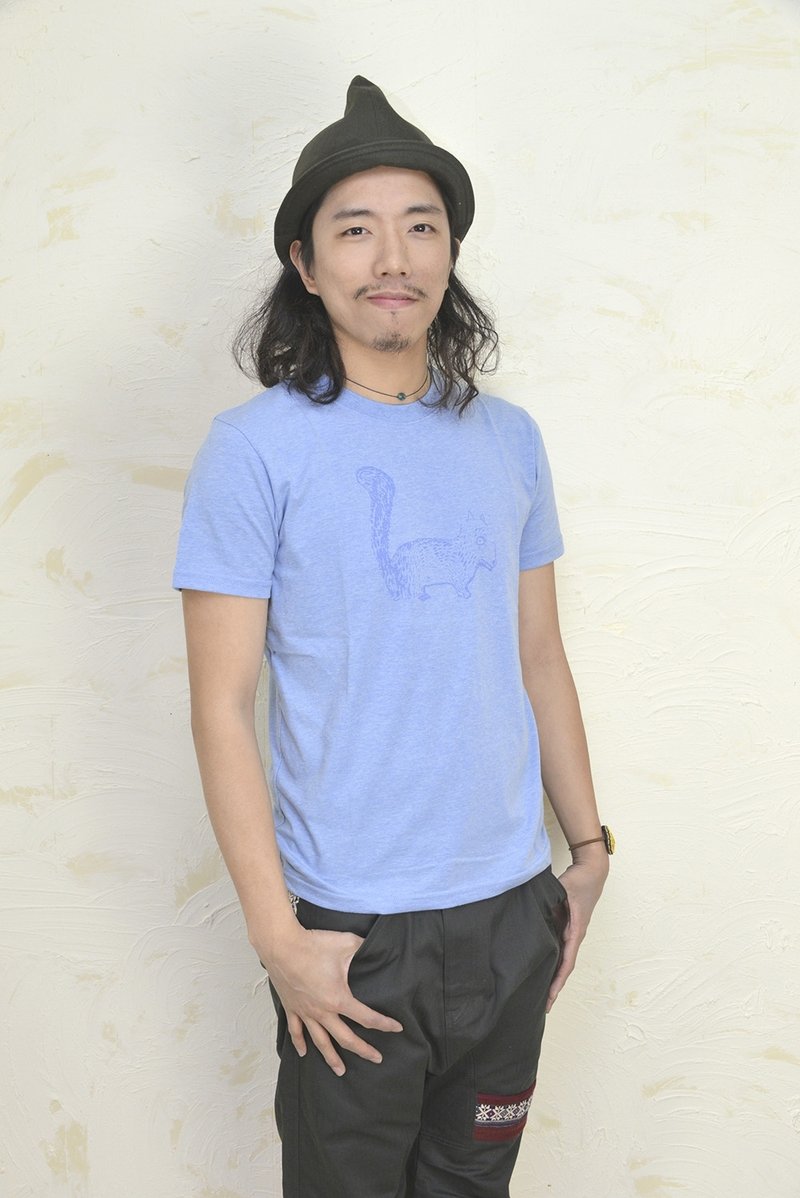 OMAKE 美丽心灵 松鼠 义卖T-shirt _出清（剩男生 蓝 S） - 女装 T 恤 - 绣线 多色