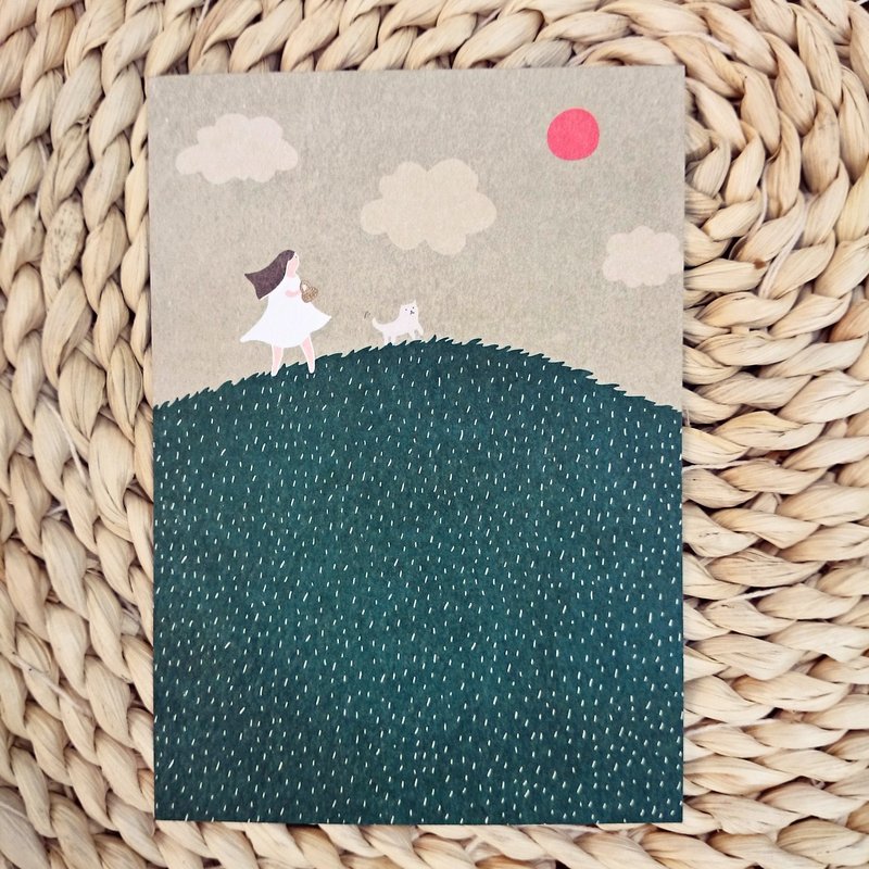 明信片-在幸福里散步 - 卡片/明信片 - 纸 多色