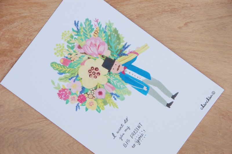 chienchien - 给你大大的礼物  - 插画明信片 / 卡片 - 卡片/明信片 - 纸 