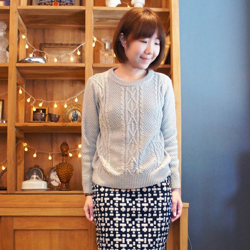 黑白方块开叉铅笔裙 - 裙子 - 其他材质 