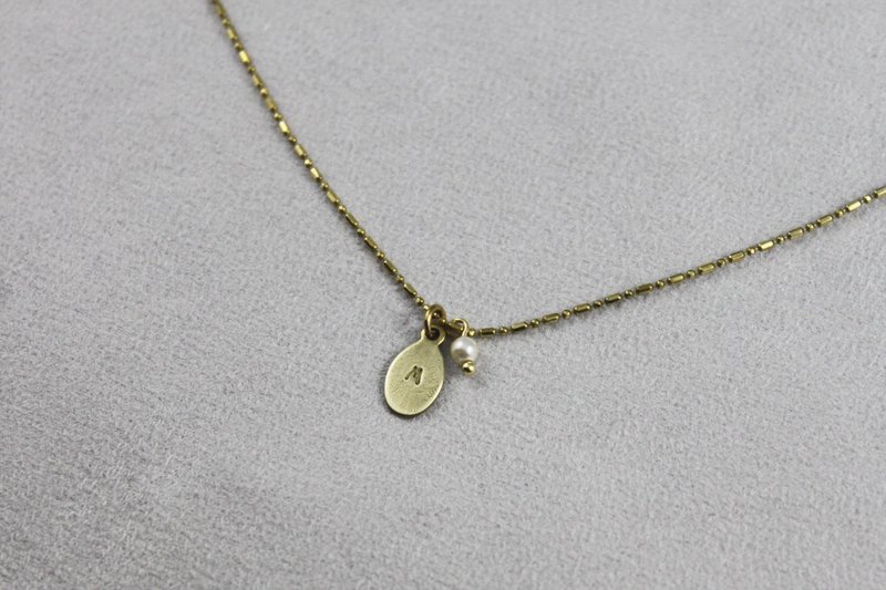 Ohappy订制系列。单字黄铜项链 - 项链 - 其他金属 金色