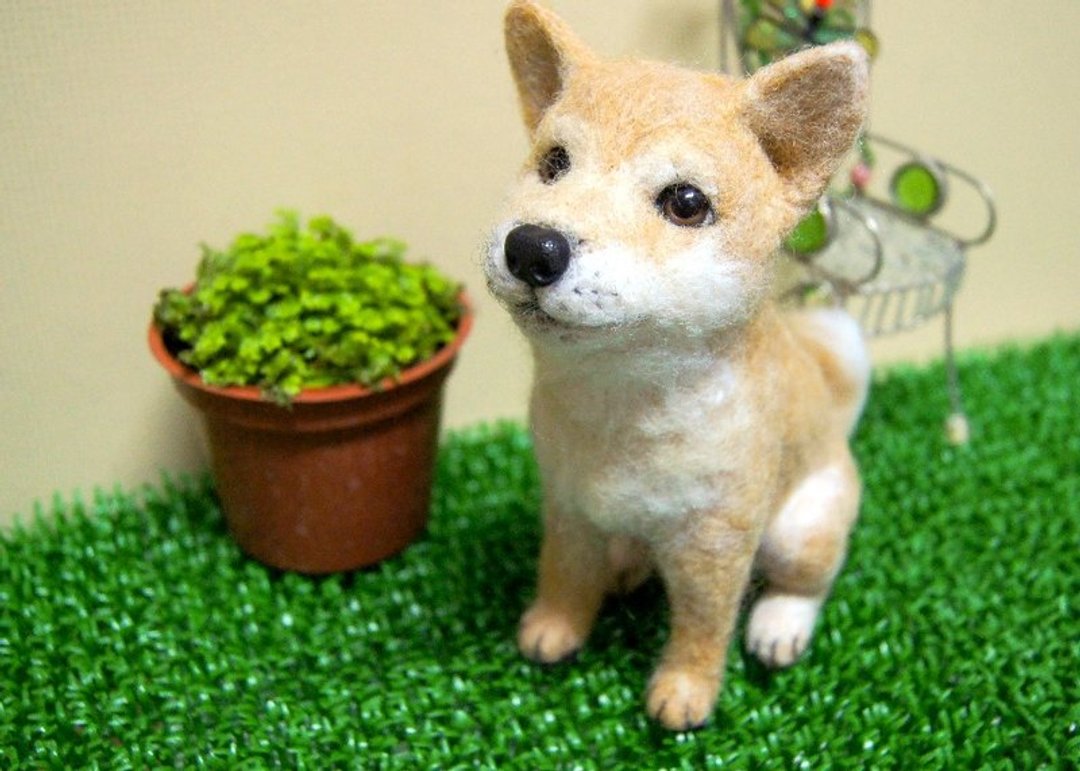 【羊乐多 X 羊毛毡】复刻宠物 询问区请勿下标 柴犬 狗狗 分身 - 玩偶/公仔 - 羊毛 金色