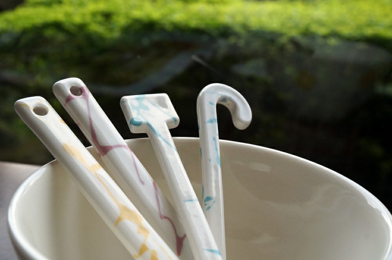 泼泼系列 搅拌棒 - 厨房用具 - 瓷 多色