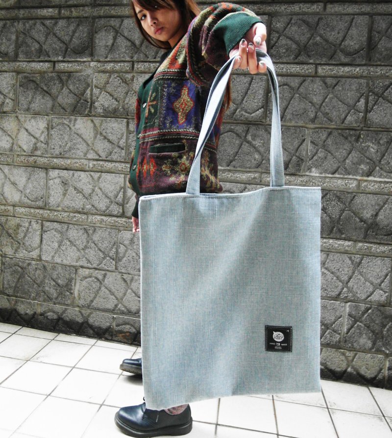 麻料购物袋(浅蓝) - 手提包/手提袋 - 其他材质 蓝色