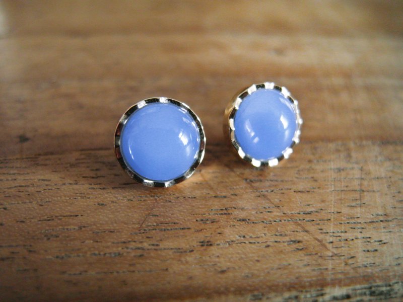 复时品【早期手工耳环：萤光蓝紫】 - 耳环/耳夹 - 其他材质 紫色