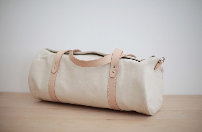 joydivision vintage 加厚帆布旅行包filson 配牛皮单肩手拎 - 手提包/手提袋 - 其他材质 白色