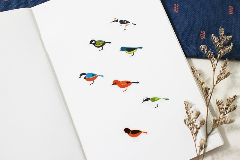 Maotu - 手感练习透明小贴纸 (台湾的鸟) - 贴纸 - 纸 黄色