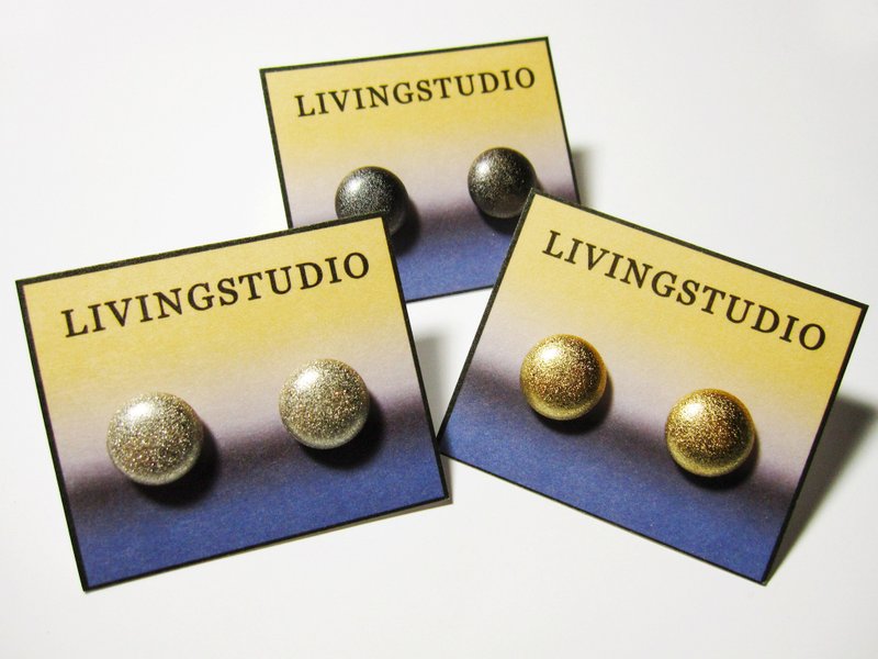 手工耳环 ♁ 烁（3色） - 耳环/耳夹 - 其他金属 黑色