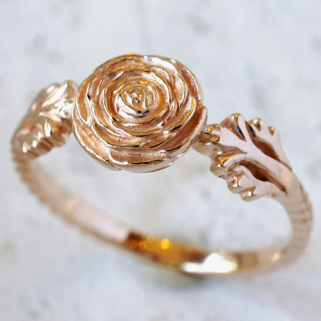 Ranunculus ring (K10PG) - 戒指 - 其他金属 金色