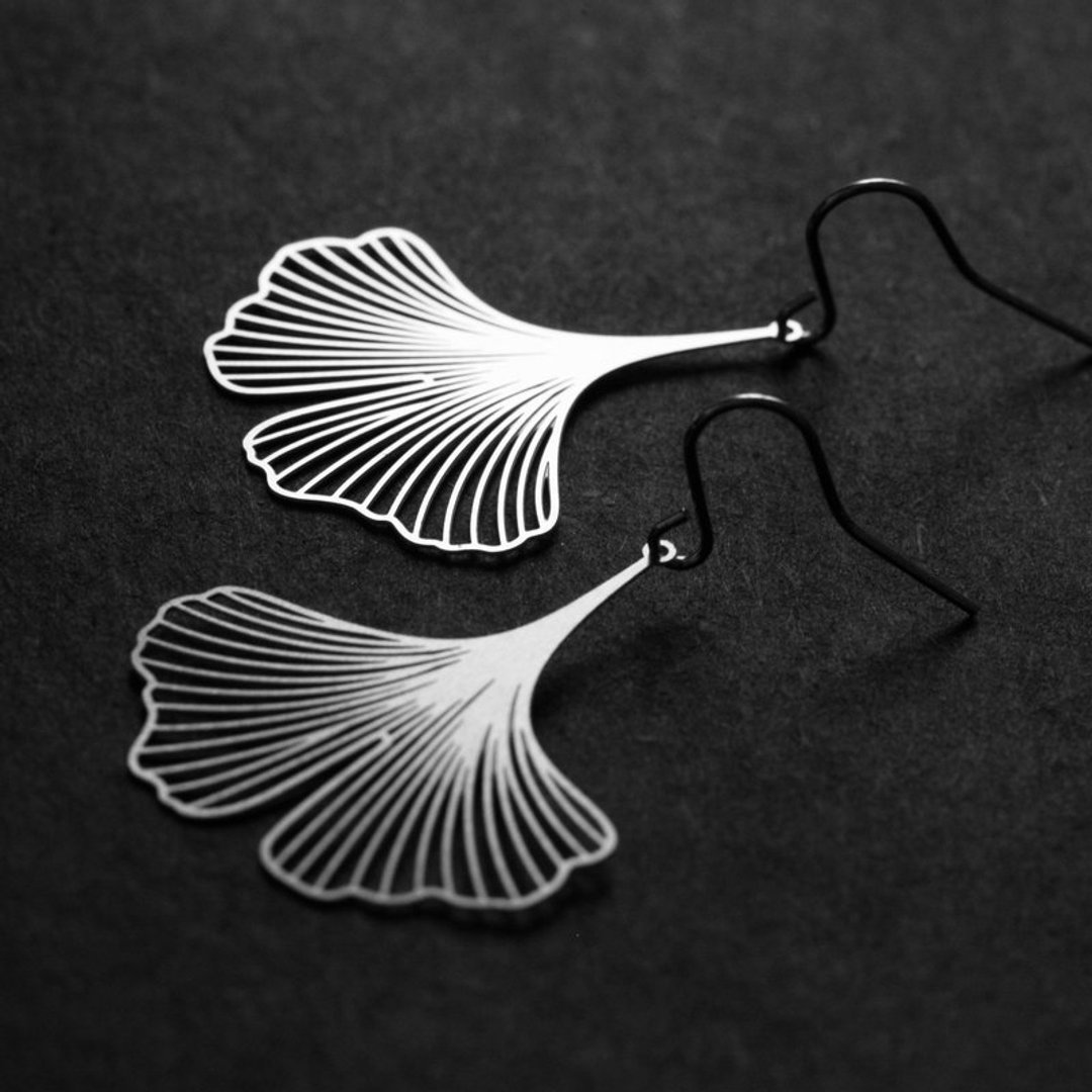 银杏耳环 Ginkgo Earrings - 项链 - 其他金属 
