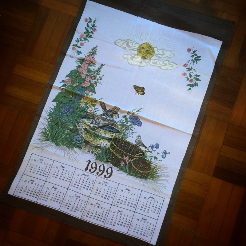 1999 美国早期年代布面月历 bird - 墙贴/壁贴 - 其他材质 多色