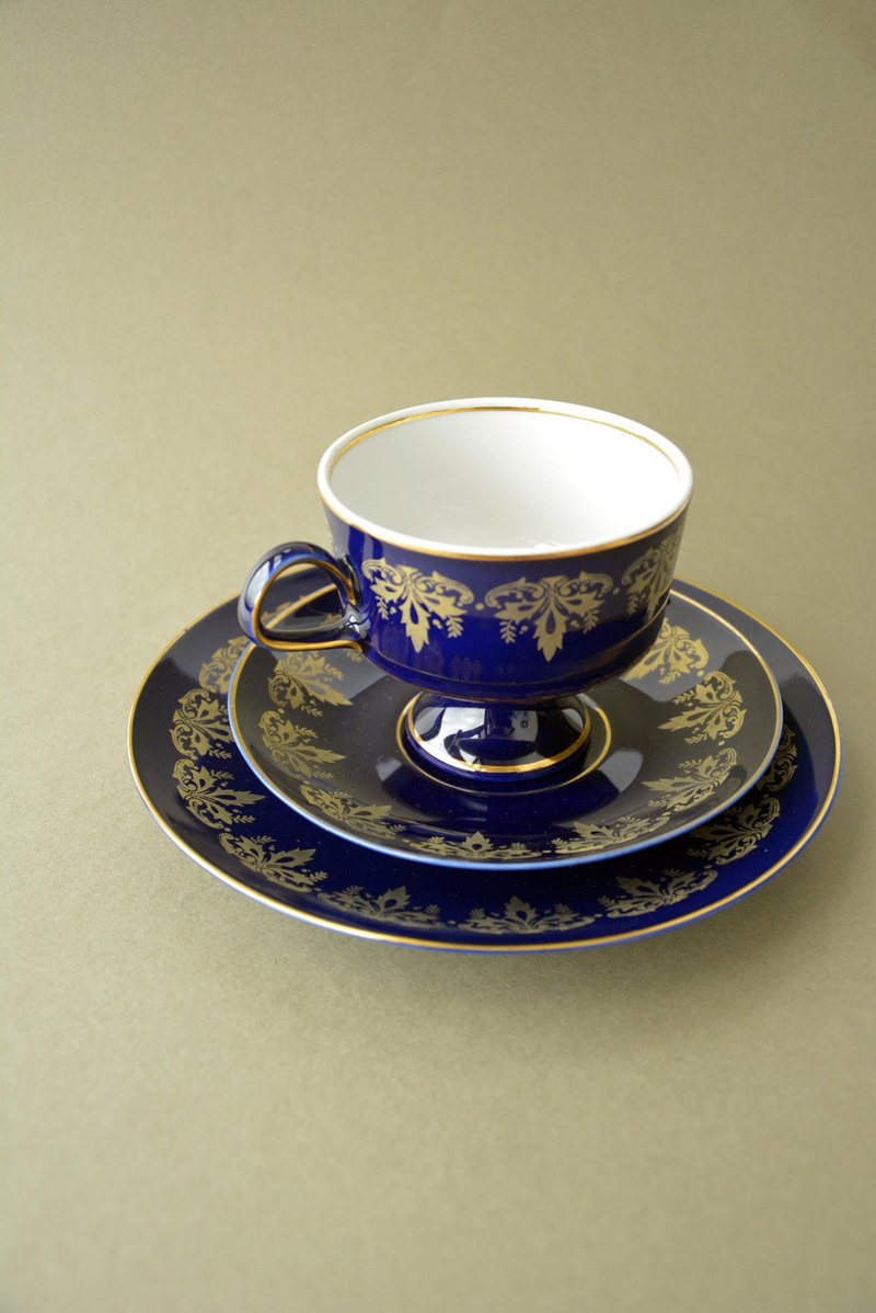 德国古董下午茶杯盘组-蓝莓 - 茶具/茶杯 - 瓷 蓝色