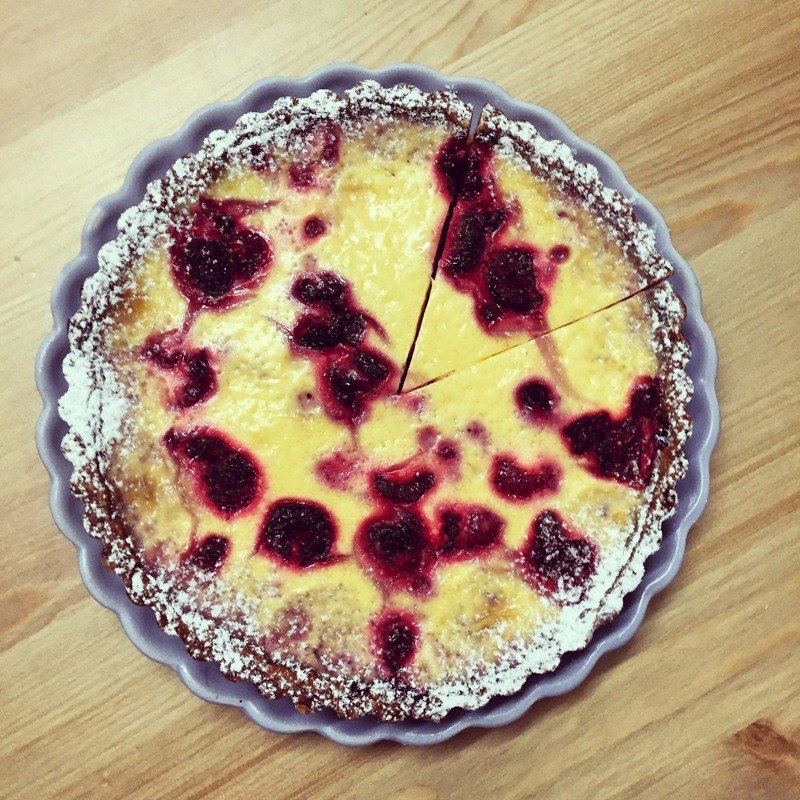 覆盆子烤布丁塔 - 咸派/甜派 - 纸 橘色