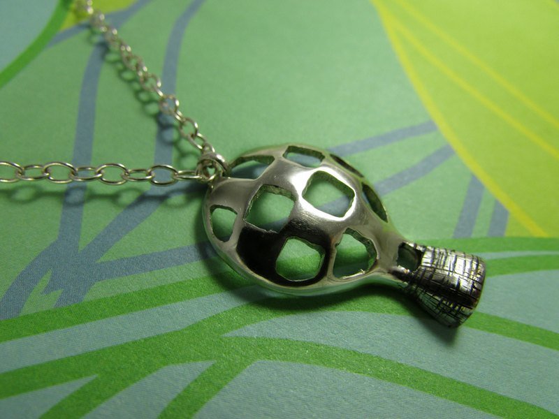 balloon necklace_热气球项链 | 设计师手工 个性 生日礼 圣诞节 - 项链 - 银 银色