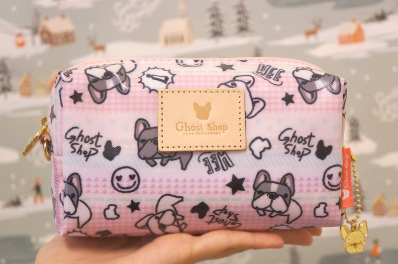 手拿化妆包-法斗日常-粉 - 化妆包/杂物包 - 其他材质 粉红色