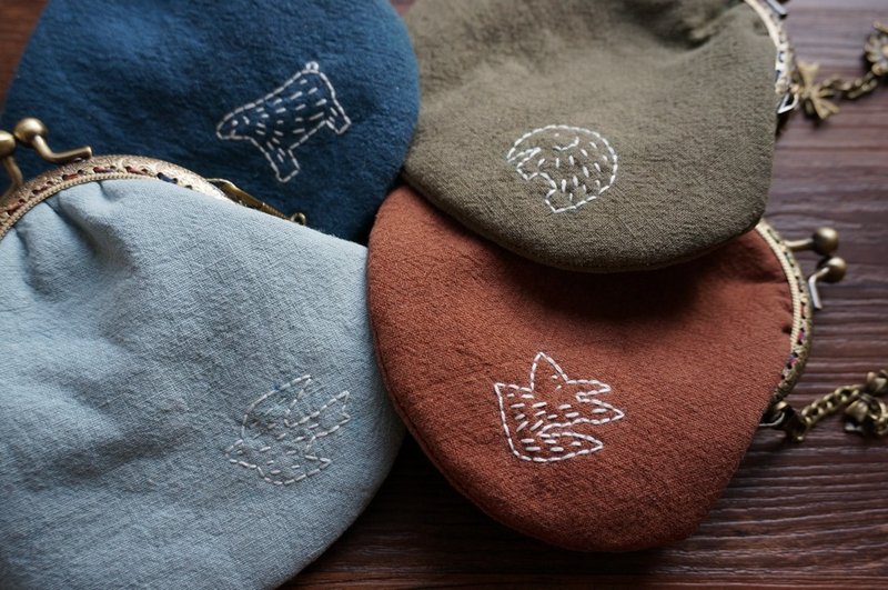 【小动物系列】纯色棉麻口金包 - 零钱包 - 其他材质 多色