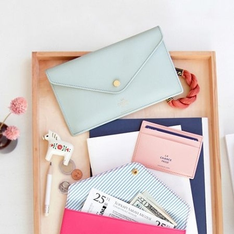 Dessin x Iconic-信箴金扣万用信封包-优雅绿,ICO81470 - 其他 - 真皮 绿色