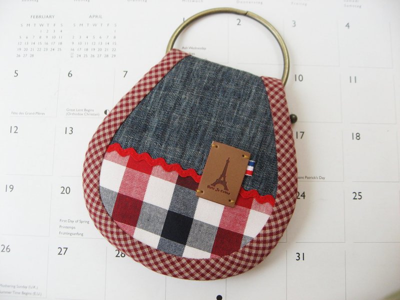 多功能钥匙包/零钱包/票卡夹（巴黎铁塔） - 零钱包 - 其他材质 红色