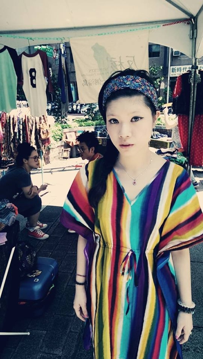 Lan 手作夏日针织发带(青蓝底彩) - 发饰 - 其他材质 蓝色