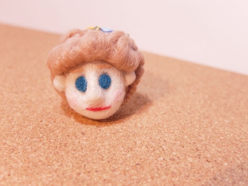 谁是夏琳? 100%手工羊毛毡娃娃项链 - 项链 - 羊毛 