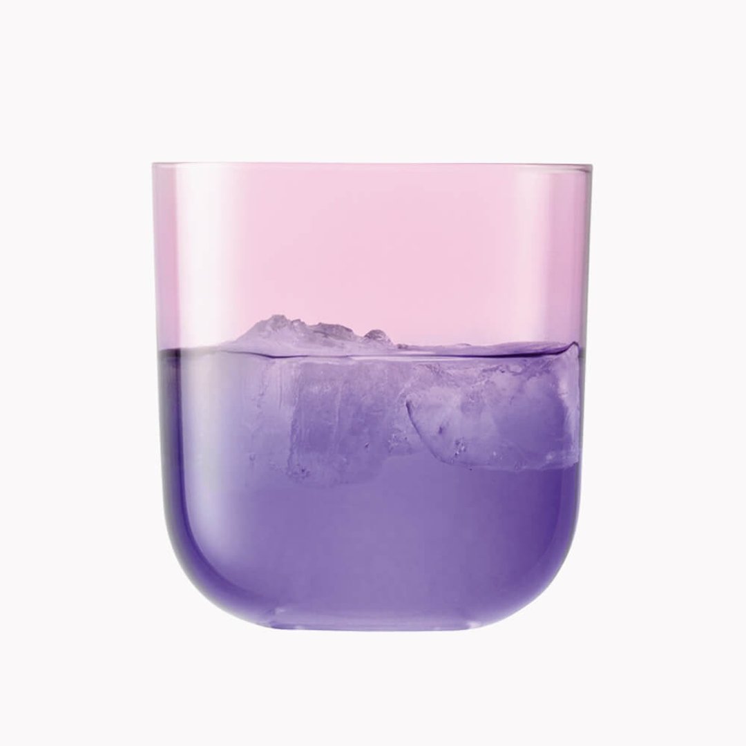 420cc【可刻字的渐层手工杯】(薰衣草紫色)英国LSA Mezzo Glass 彩色玻璃刻字水杯 - 酒杯/酒器 - 玻璃 紫色