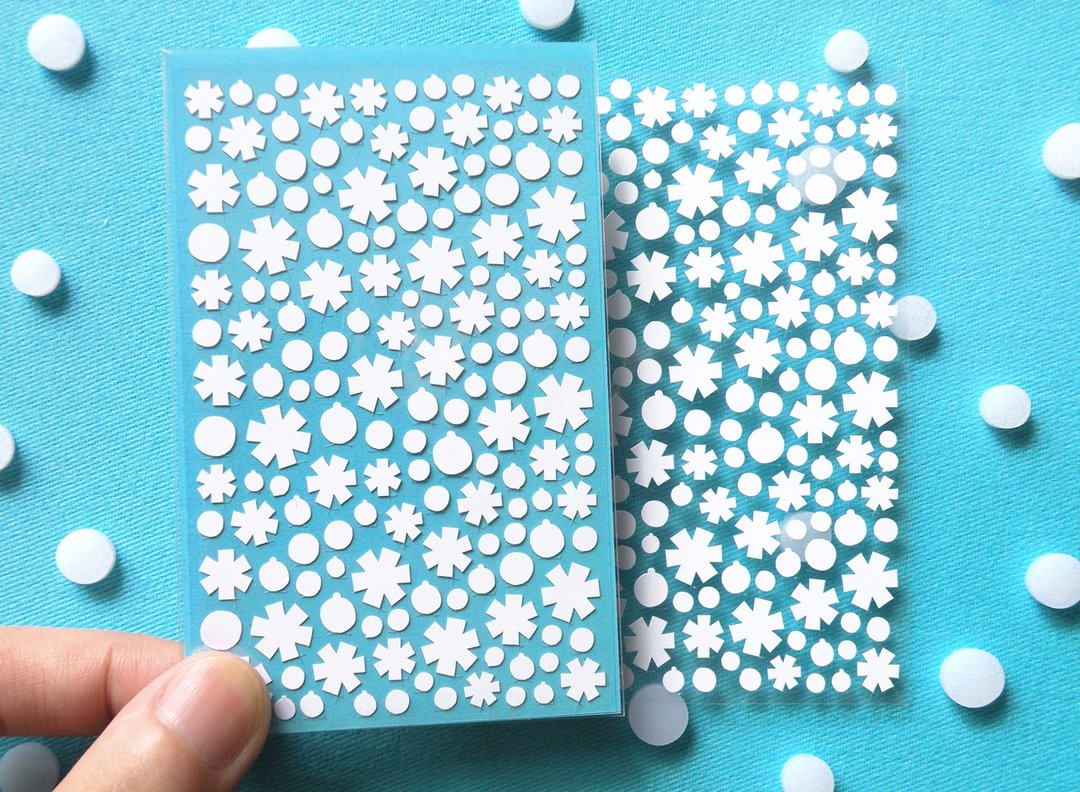 雪花贴纸 - 贴纸 - 防水材质 白色