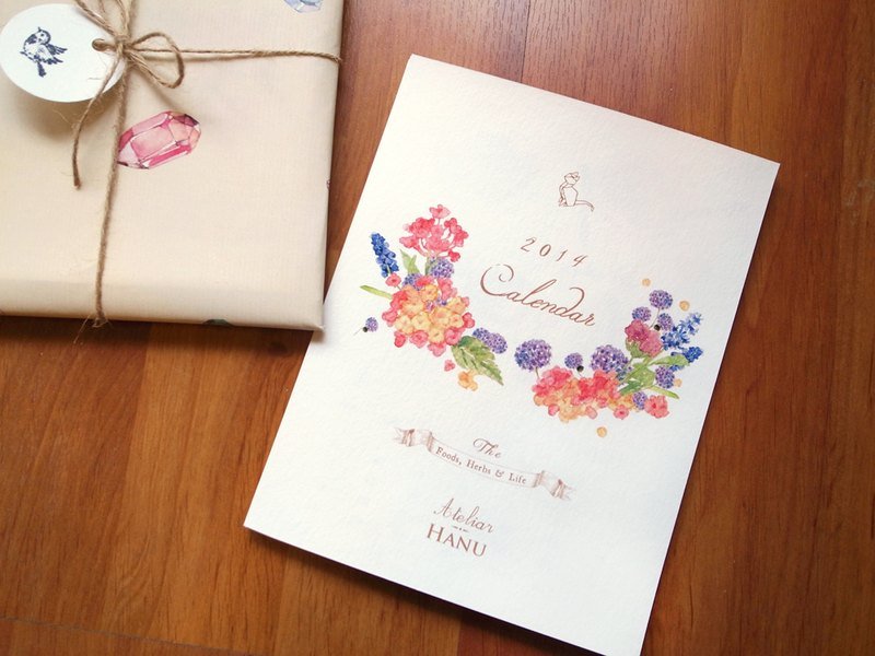{Atelier Hanu} 2014 Foods, Herbs & Life.手绘年历 - 年历/台历 - 纸 粉红色