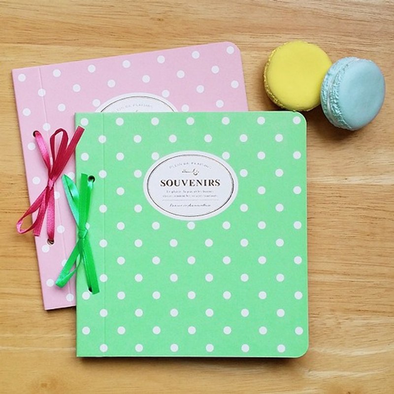 日本 amifa 水玉点点 剪贴相本【粉绿(28997)】 - 相簿/相册 - 纸 绿色