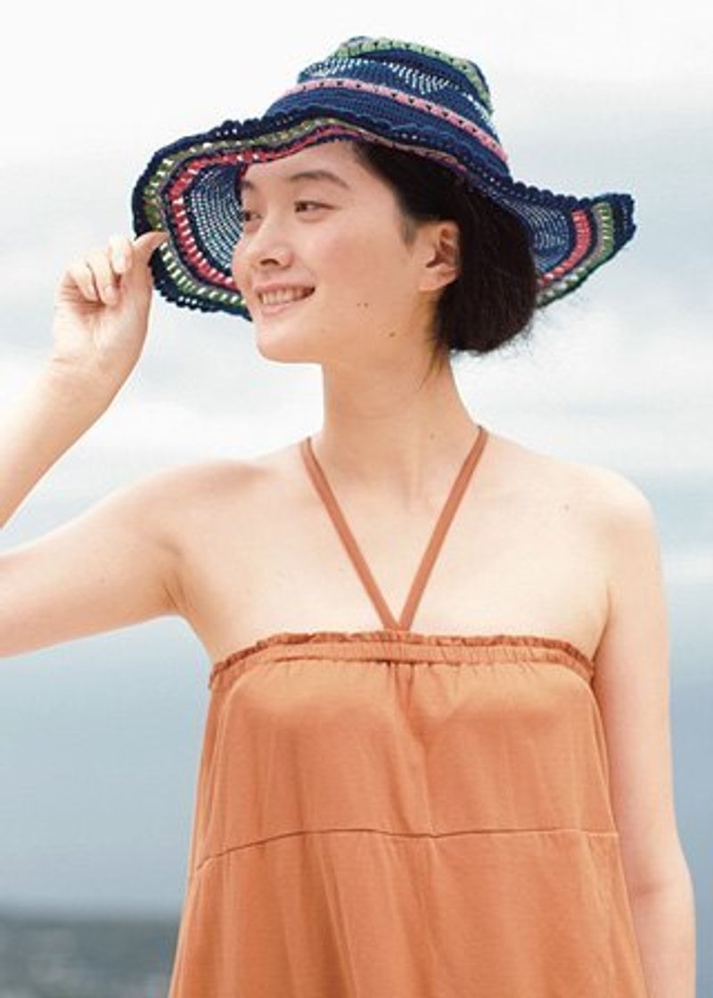 地球树fair trade-“春夏 手工帽子系列”-手编织 蕾丝 帽子(热卖中-只剩蓝黑色系) - 帽子 - 其他材质 