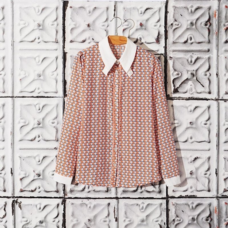 /林檎梦/好多林檎苹果折折领衬衫 古着 vintage  - 女装衬衫 - 其他材质 