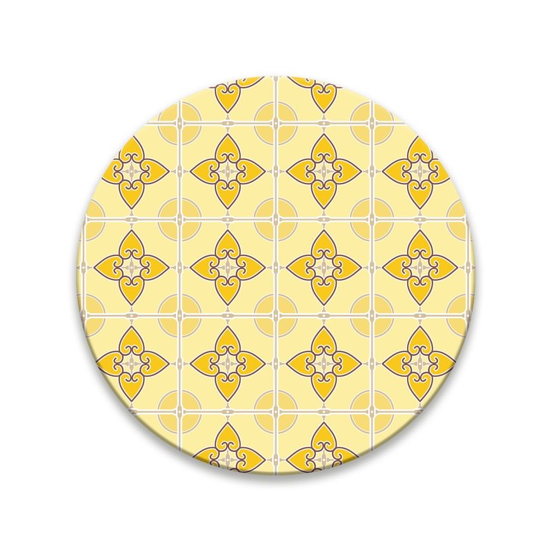 老屋颜 – 日常的铁窗花杯垫 – 心心相印 - 杯垫 - 其他材质 黄色