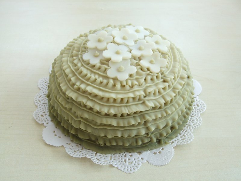 裙摆圆舞曲蛋糕皂 - 肥皂/手工皂 - 植物．花 绿色