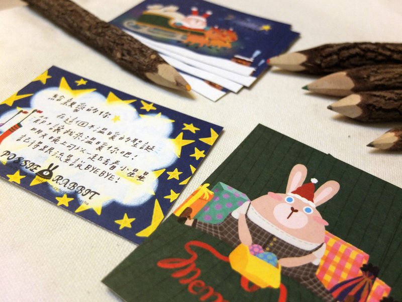 【壹四年的圣诞提案】Possie圣诞小卡(10入) - 卡片/明信片 - 纸 绿色