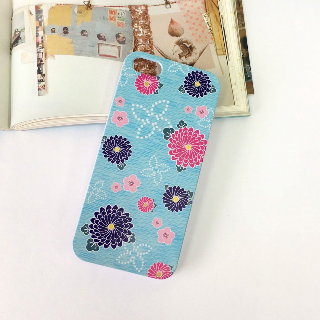 香港原创设计 日本粉蓝色和服花纹图案 iPhone 7, iPhone 7 Plus, iphone 6/6S , iphone 6/6S PLUS, Samsung Galaxy Note 7 透明手机壳 - 其他 - 纸 