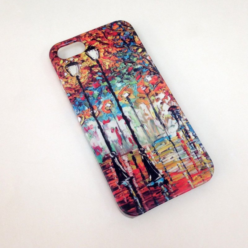 雨景 - iPhone 手机壳, Samsung Galaxy 手机套 Samsung Galaxy Note 电话壳 - 手机壳/手机套 - 塑料 橘色