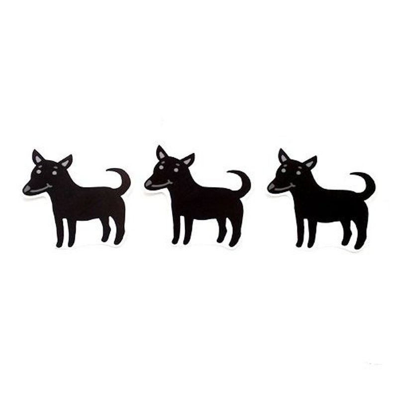 1212玩乐设计 逗趣到处贴 防水贴纸-台湾犬(小黑) - 贴纸 - 防水材质 黑色