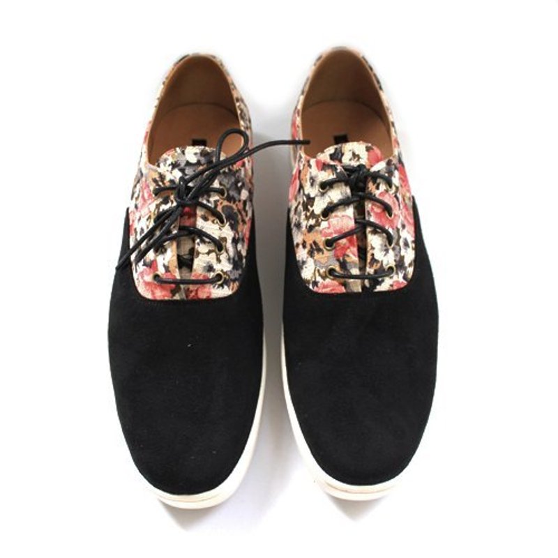 Two Tone Classic Original Sneakers M1107 FuxiaBlack - 男款休闲鞋 - 棉．麻 黑色