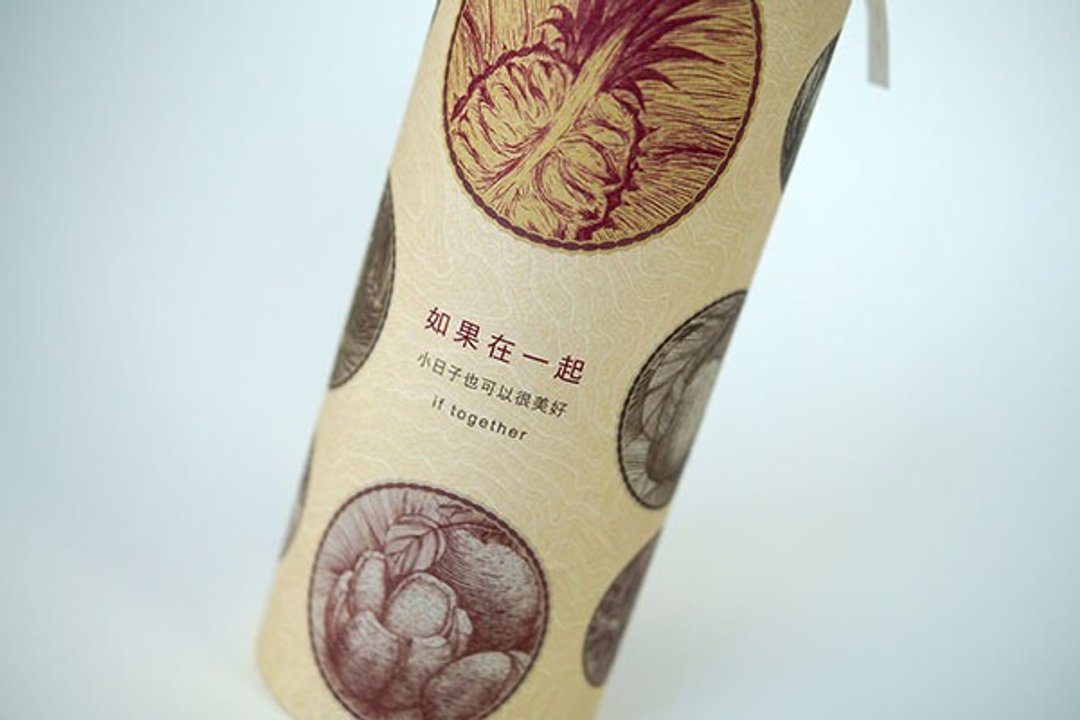 告白小物 - 如果在一起 综合果干礼筒 【本山人】 - 水果干 - 纸 卡其色