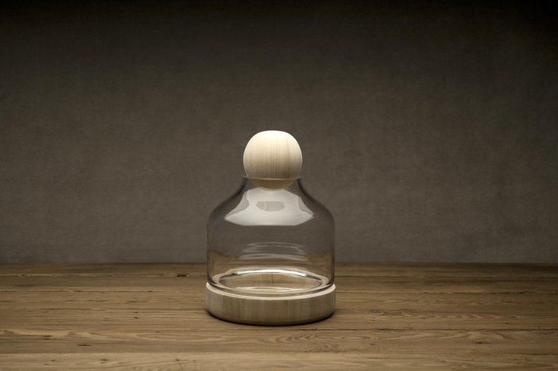 陈列置物瓶 S - 植栽/盆栽 - 玻璃 咖啡色