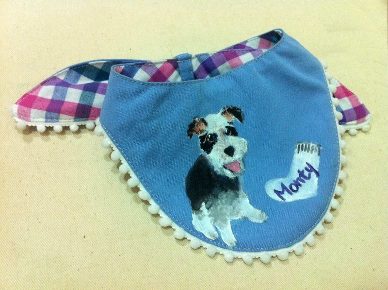 Q+J 量身订做   专属定制化 宠物手绘领巾 - 其他 - 压克力 蓝色