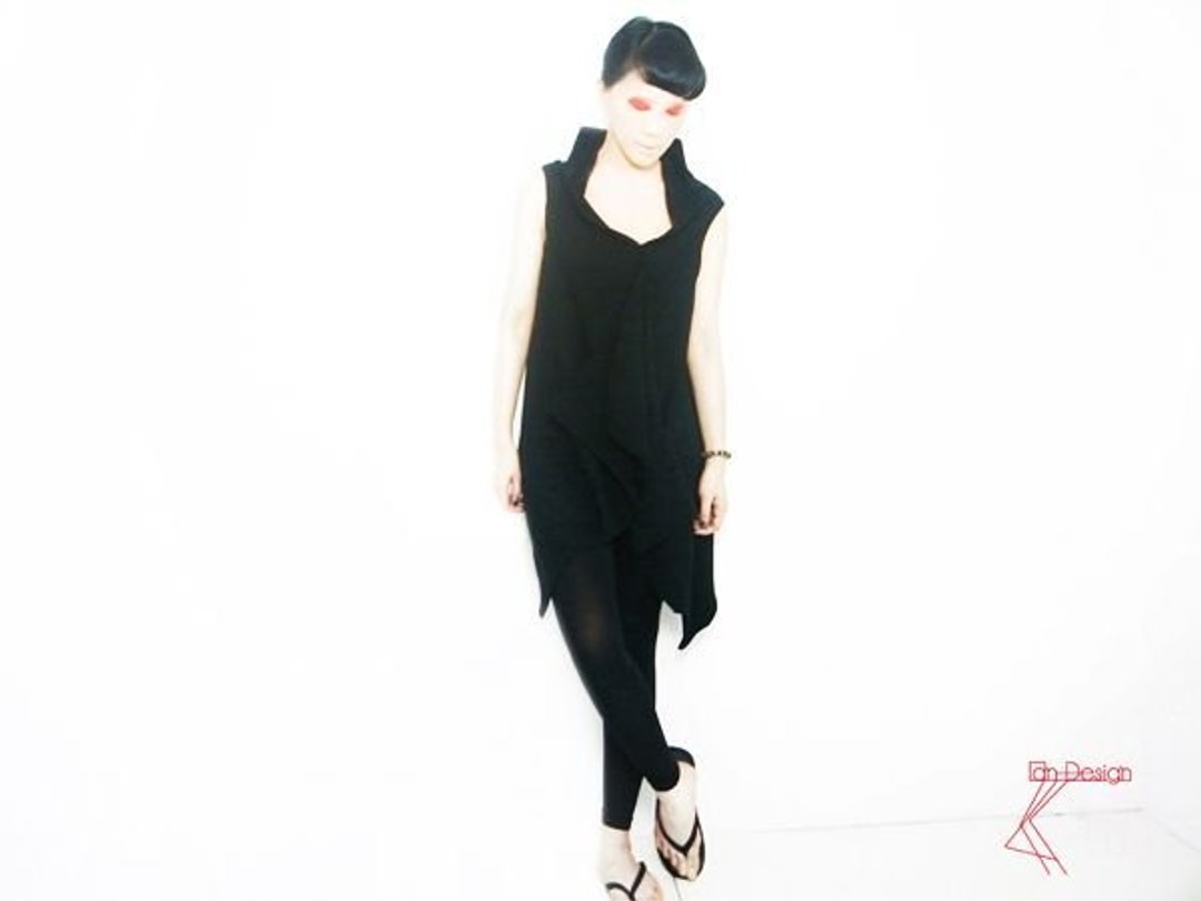 【Ian Design】页.阁 特殊版型 手工款 天然 100%有机棉 Organic Cotton Designer Handiwork - 其他 - 棉 黑色